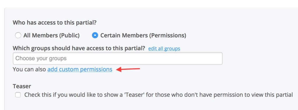 ch partial permissions custom